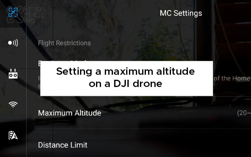 Maximum altitude on a DJI drone