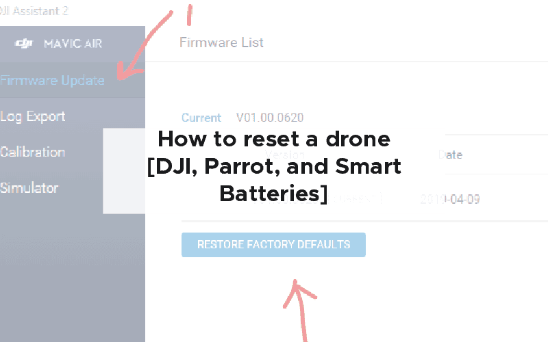 How to reset a drone - full process